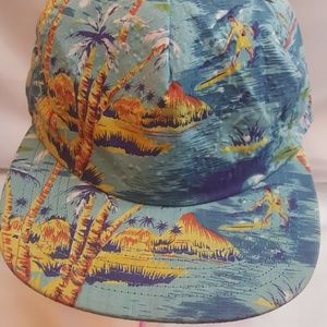 Obey Adjustable Back Hat Ball Cap Hawaiian Print